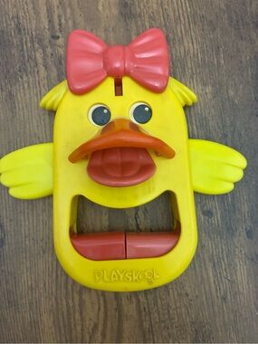 Vintage Playskool Click Clack Duck Baby Toy